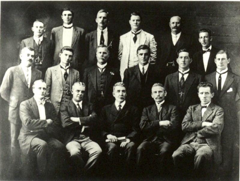 Delegates to the Queensland Police Union third annual conference. Albert Whitford is in the front row, second on the left