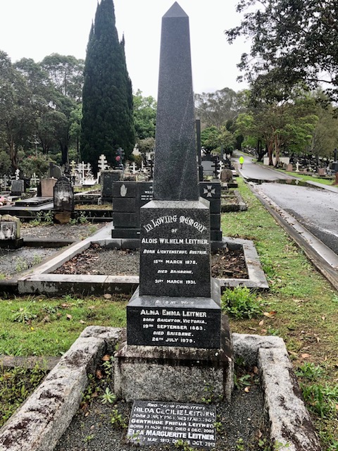 Alois Wilhelm Leitner headstone