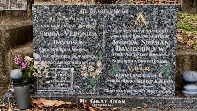 Andrew Norman Davidson's headstone