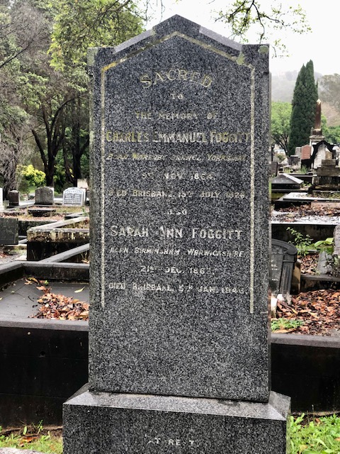 Charles Foggitt's headstone