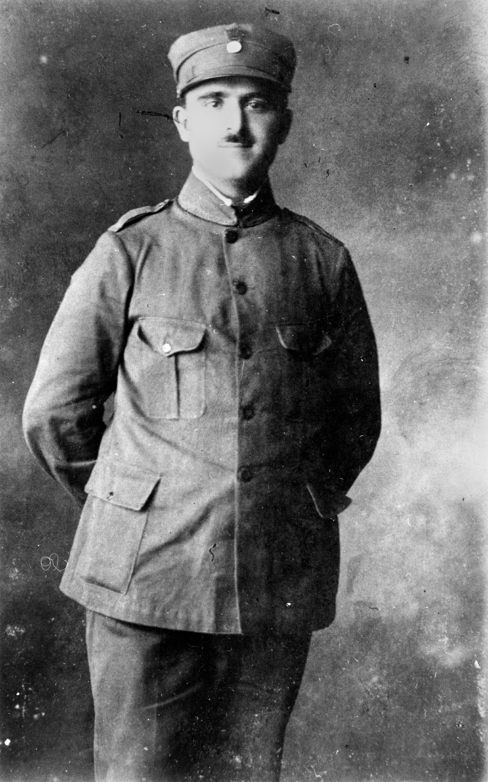 Christy Freeleagus, wearing the Greek army uniform, ca. 1922