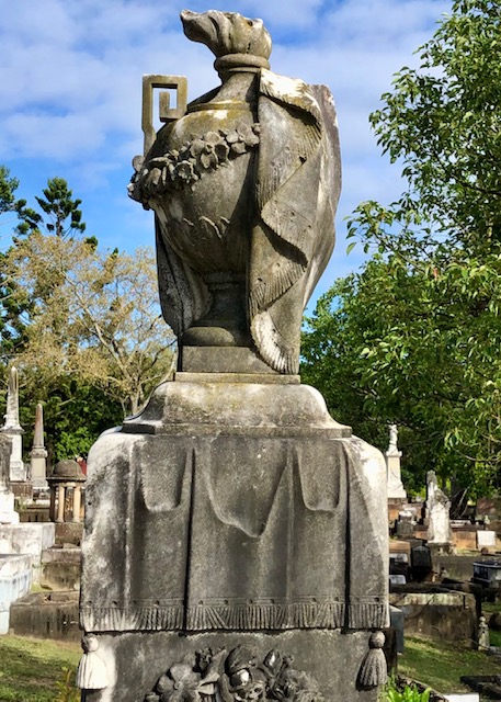 Draped Urn on a headstone