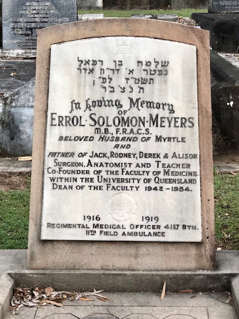 Errol Solomon Meyers' headstone