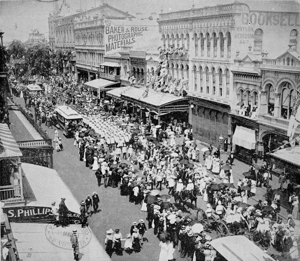 Federation celebrations in Queen Street, Brisbane, 1901
