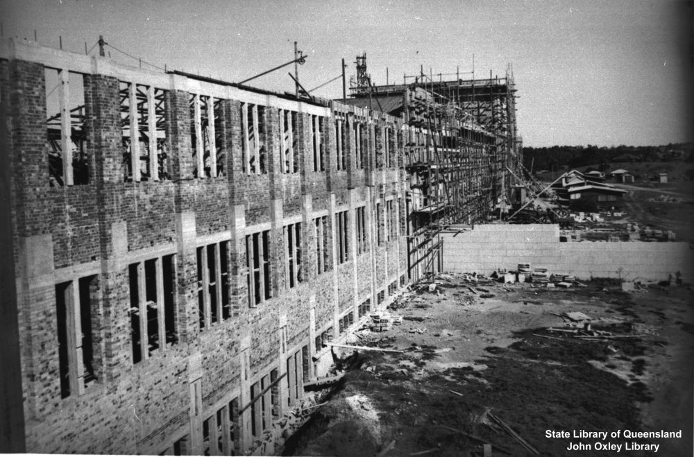 Construction of the Forgan Smith Building, University of Queensland , St Lucia, Brisbane, Queensland, 1940