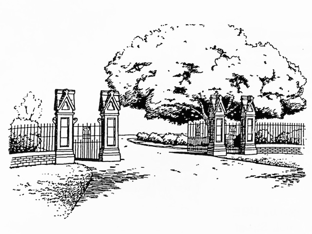 Drawing of Toowong Cemetery Gates