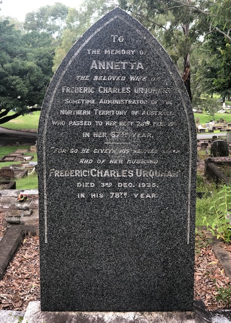 Frederic Charles Urquhart's headstone