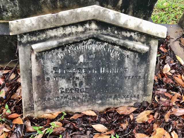 George Harrap's headstone