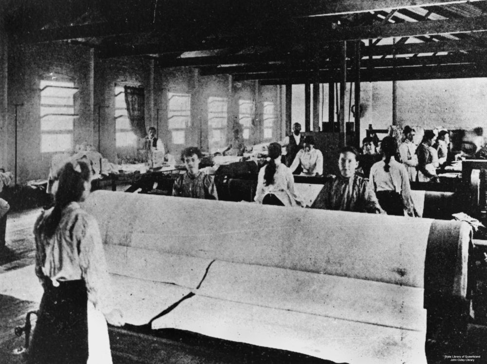 Ironing department of the Fish Steam Laundry, Brisbane, 1902