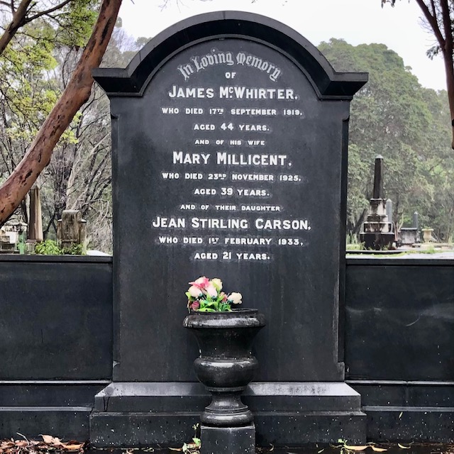 McWhirter family headstone