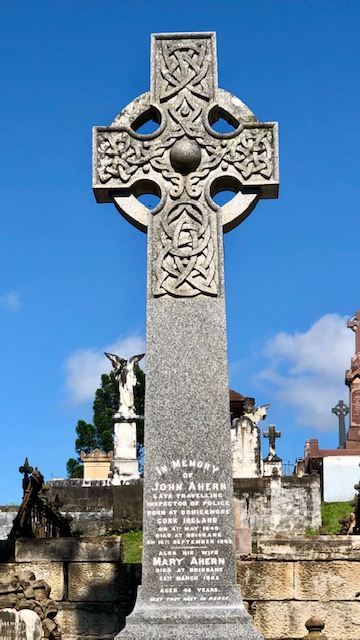 John Ahern's headstone