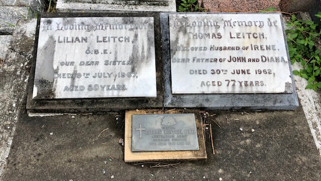 Lillian Leitch's headstone