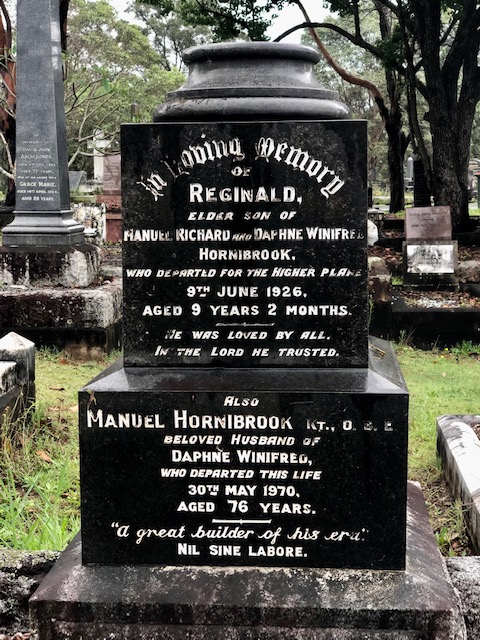 Manuel Richard Hornibrook's headstone