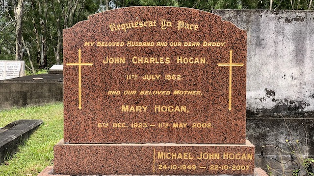 Mary Hogan's headstone