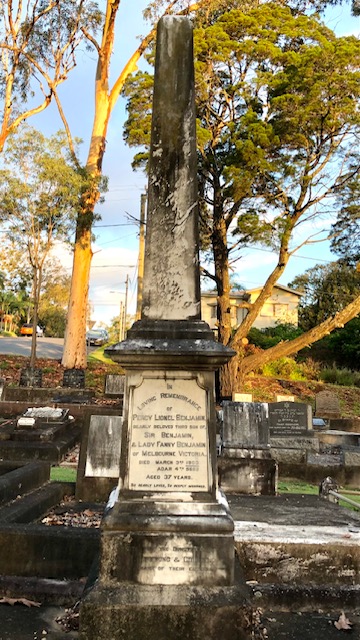 Percy Benjamin's headstone