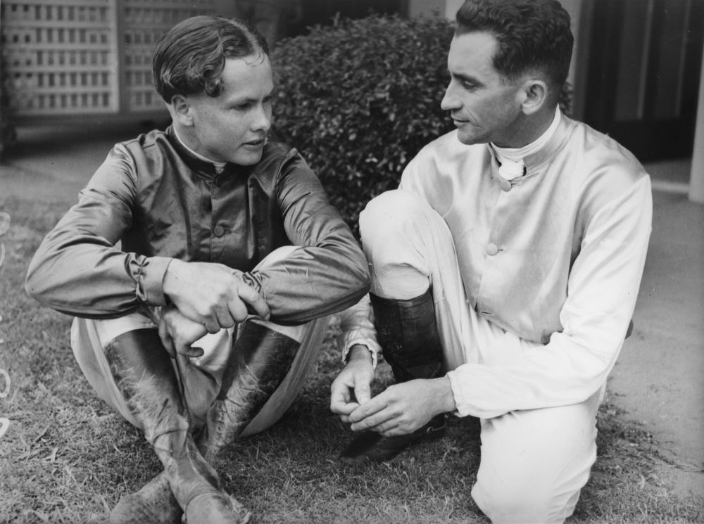 Jockeys Peter Morgan and Tom Spencer, 1941