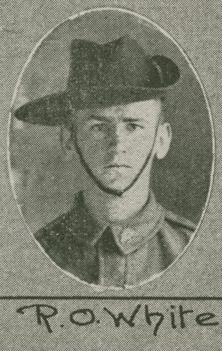 R.O. White, one of the soldiers photographed in The Queenslander Pictorial, supplement to The Queenslander, 1916.