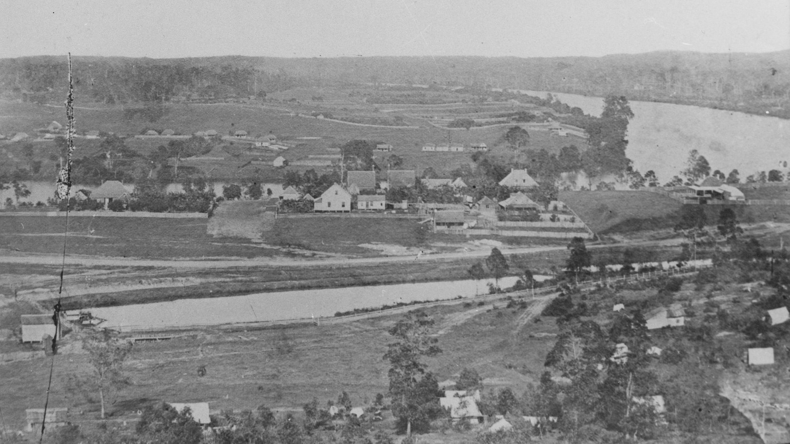 Roma Street Reservoir during the early settlement of Brisbane, ca. 1862