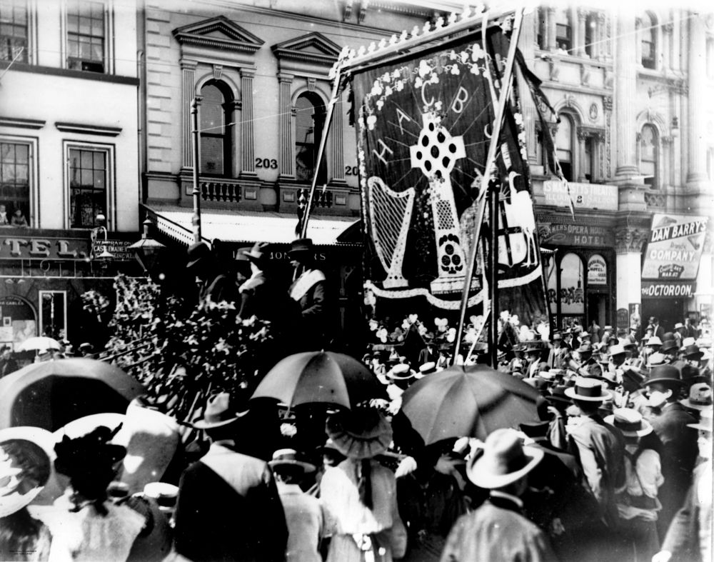St. Patrick's Day procession, Queen Street, Brisbane, 1903