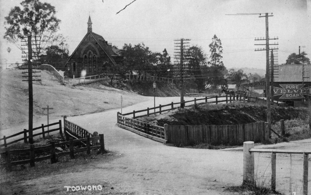St. Thomas' Church Toowong, looking from Burns Road, Brisbane, Queensland, ca. 1917