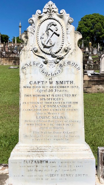 Captain William Smith's headstone